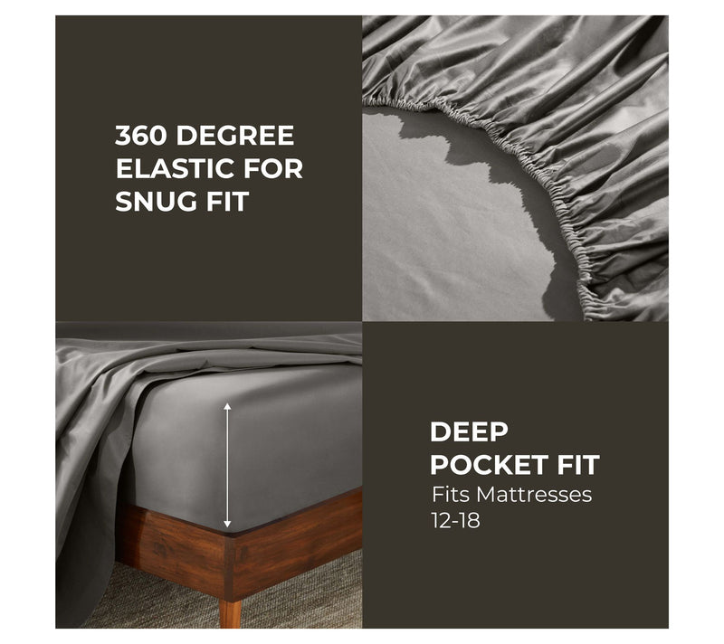 Superior Egyptian Cotton 850-TC Solid Bed SheetSet, Cal King — View 6