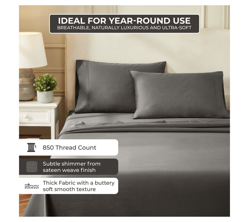 Superior Egyptian Cotton 850-TC Solid Bed SheetSet, Cal King — View 7