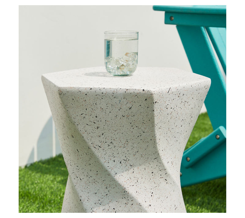 Glitzhome 18" Twist-Style Garden Stool / Table — View 4