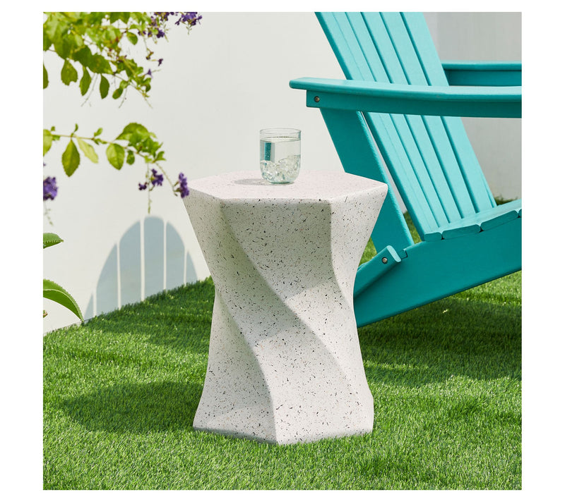 Glitzhome 18" Twist-Style Garden Stool / Table — View 3