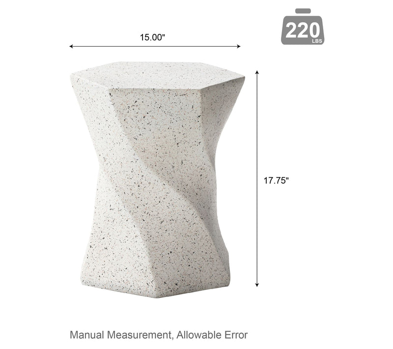 Glitzhome 18" Twist-Style Garden Stool / Table — View 7