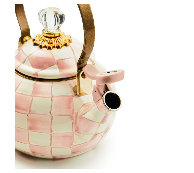 MacKenzie-Childs Rosy Check Whistling Tea Kettle — View 3