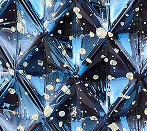 11" Illuminated Diamond Glass Hurricane by Valerie — View 2