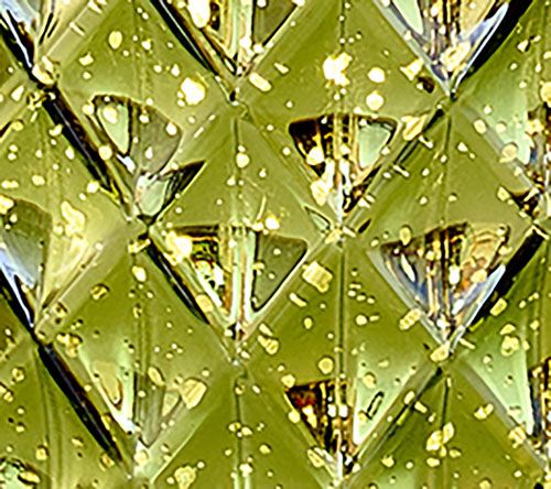 11" Illuminated Diamond Glass Hurricane by Valerie — View 11