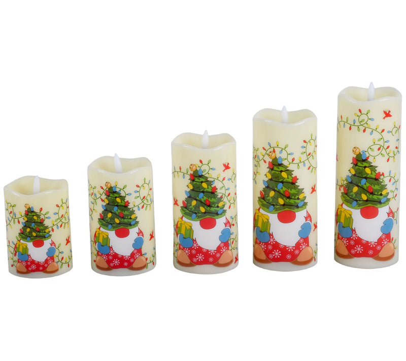Temp-tations Seasonal Set of 5 Fiberoptic Candles — View 7