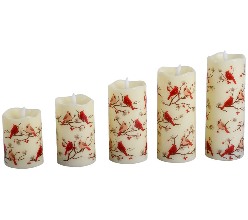 Temp-tations Seasonal Set of 5 Fiberoptic Candles — View 3