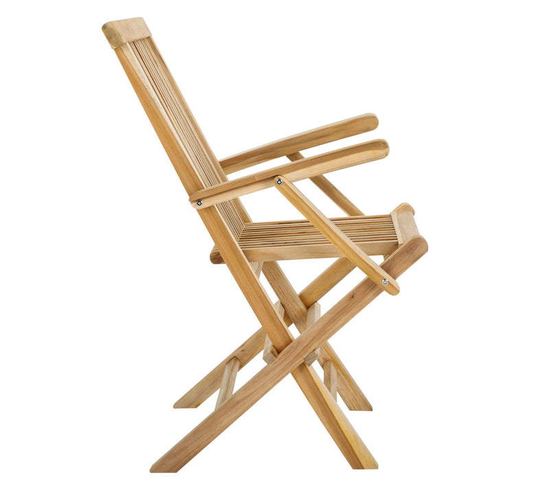 Marcus Teak Folding Arm Chair by Valerie — View 5