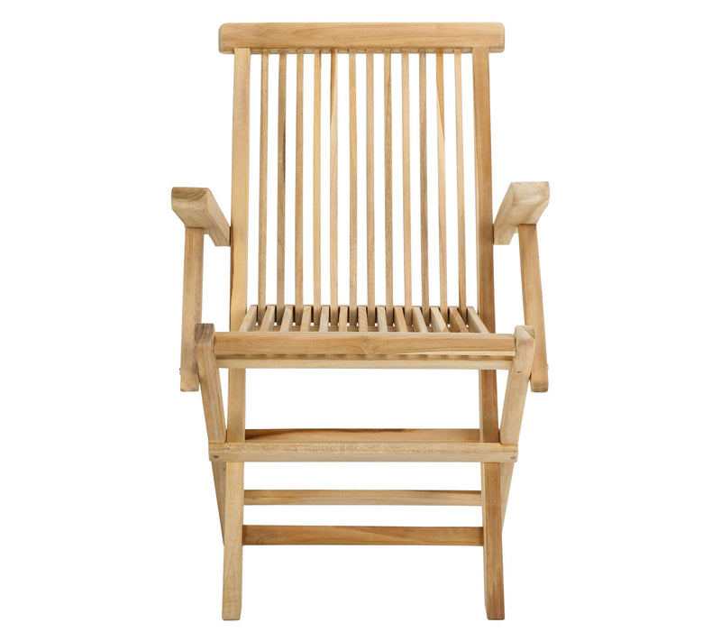 Marcus Teak Folding Arm Chair by Valerie — View 6