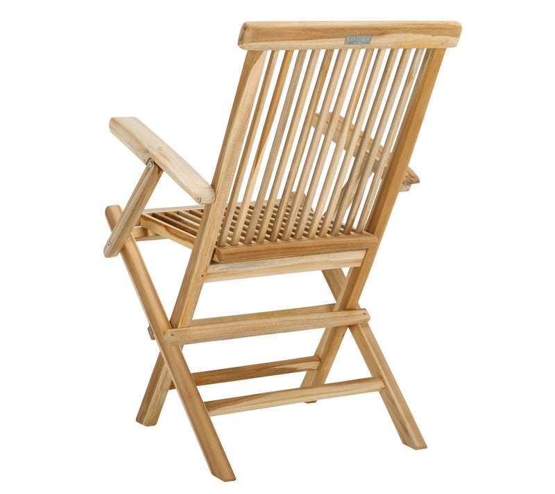 Marcus Teak Folding Arm Chair by Valerie — View 7