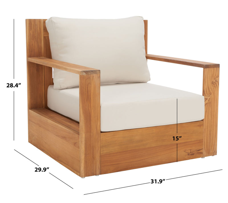 Safavieh Melbourne Wicker Outdoor Dining Chair — View 3