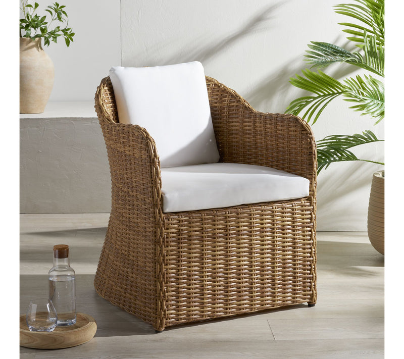 Safavieh Melbourne Wicker Outdoor Dining Chair — View 2