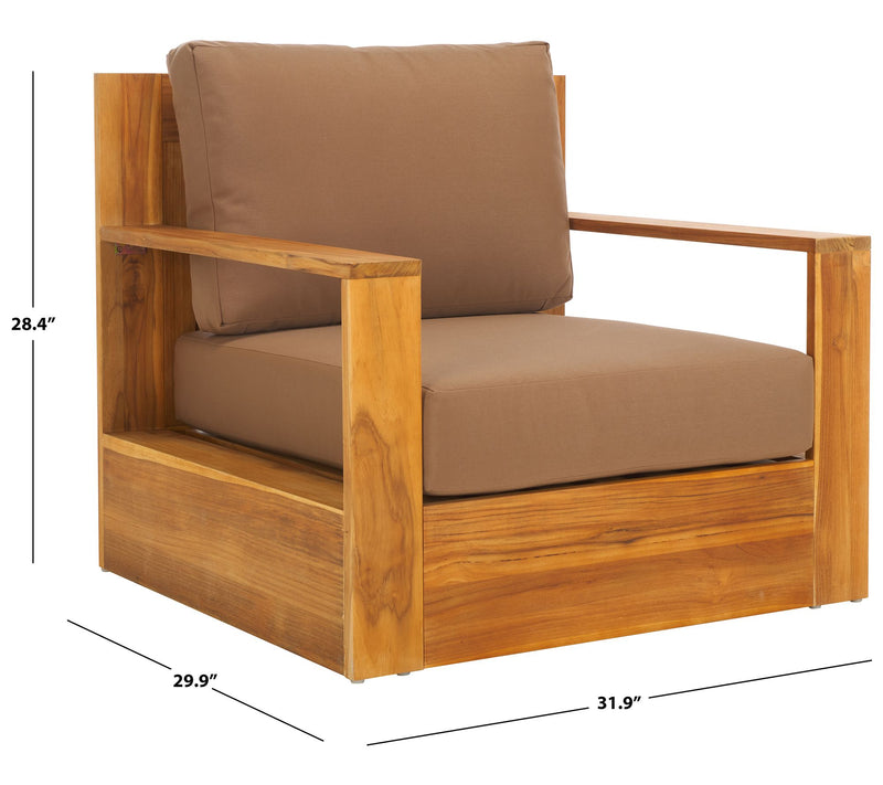 Safavieh Kauai Brazilian Teak Patio Chair — View 3