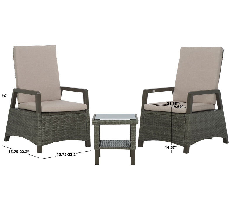 Safavieh Herman Recliner 3 Pc Set — View 10