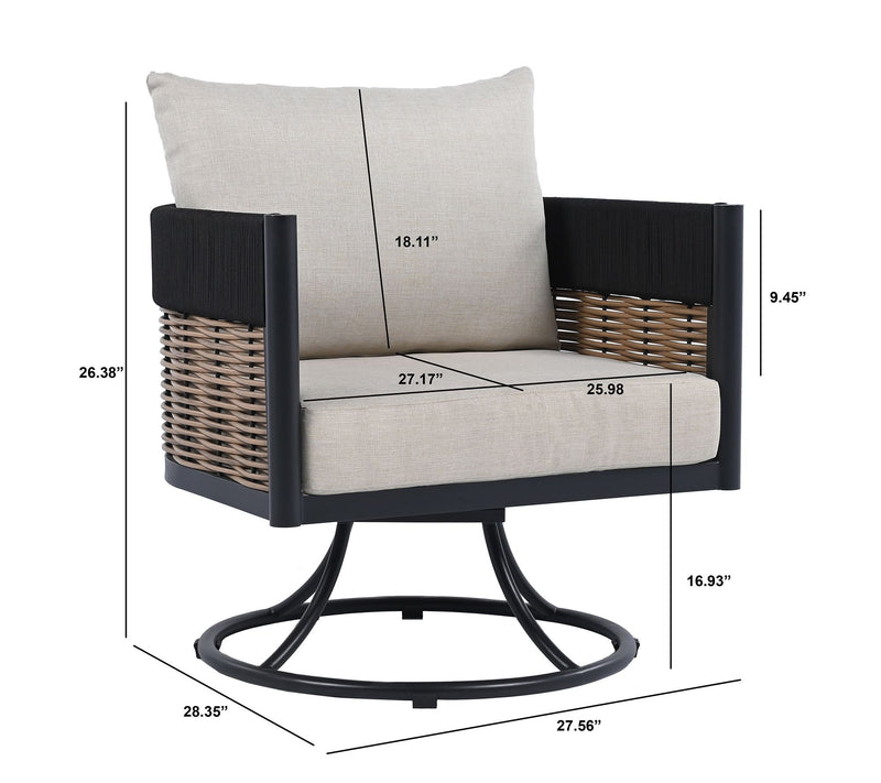 Safavieh Harrison Swivel Chair — View 3