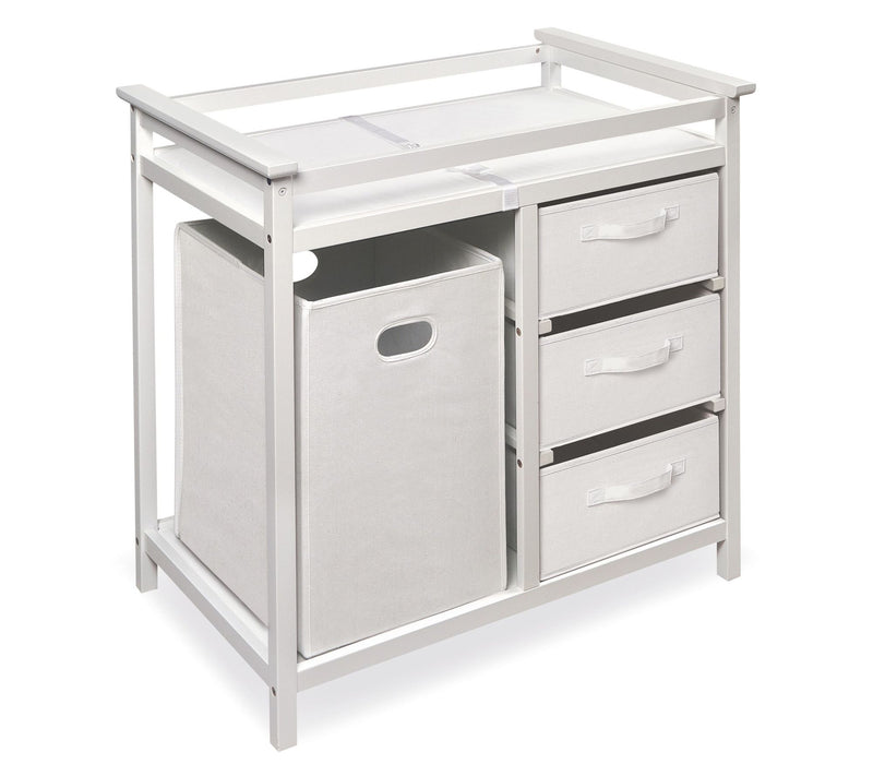Badger Basket Modern Changing Table with Hamperand Baskets — View 14