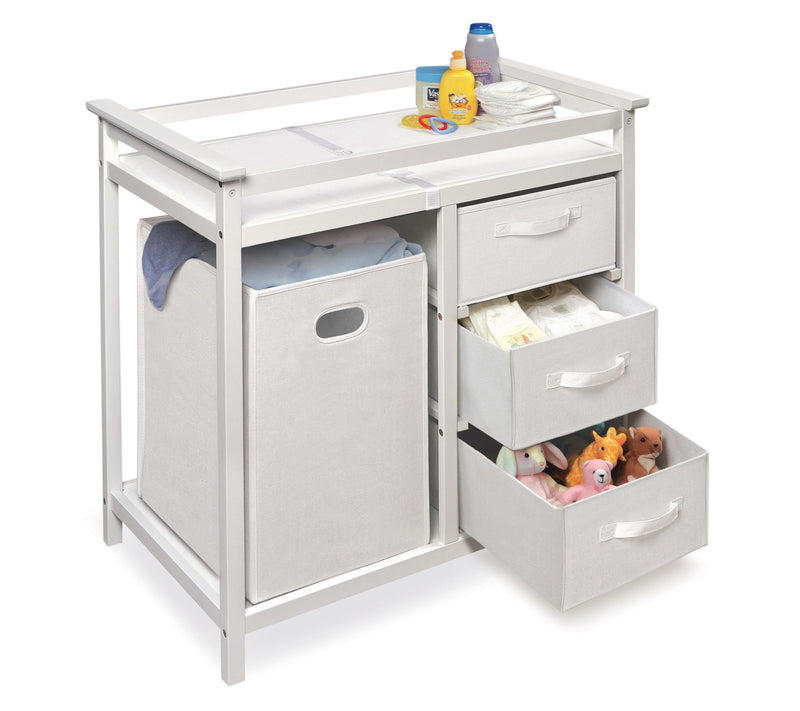 Badger Basket Modern Changing Table with Hamperand Baskets — View 7