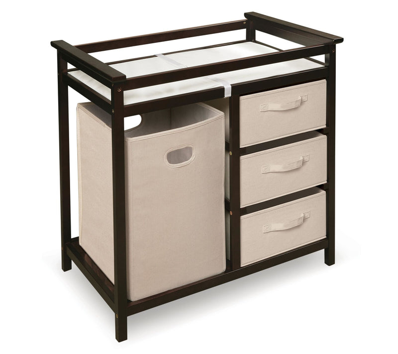 Badger Basket Modern Changing Table with Hamperand Baskets — View 15