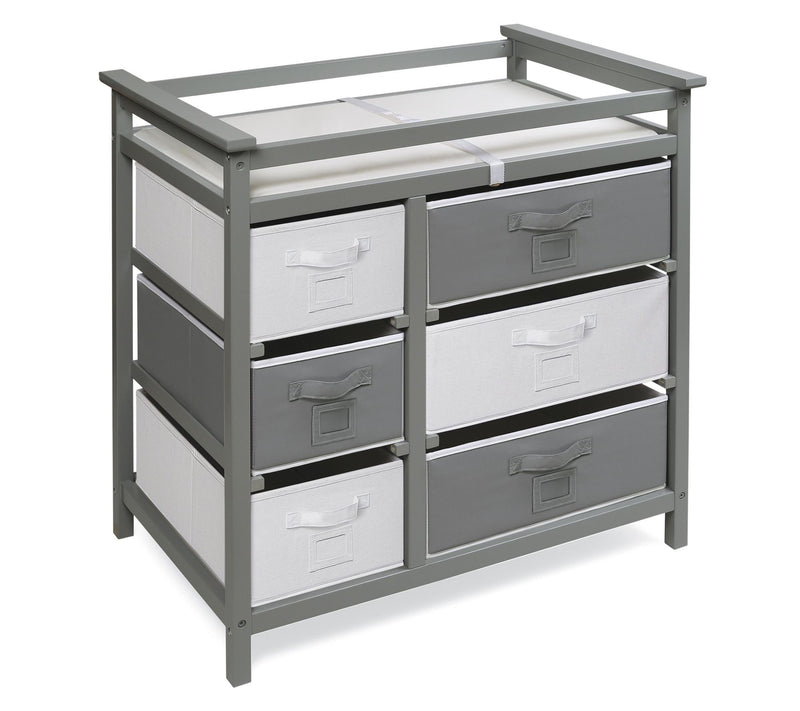 Badger Basket Modern Baby Changing Table with Six Baskets — View 7