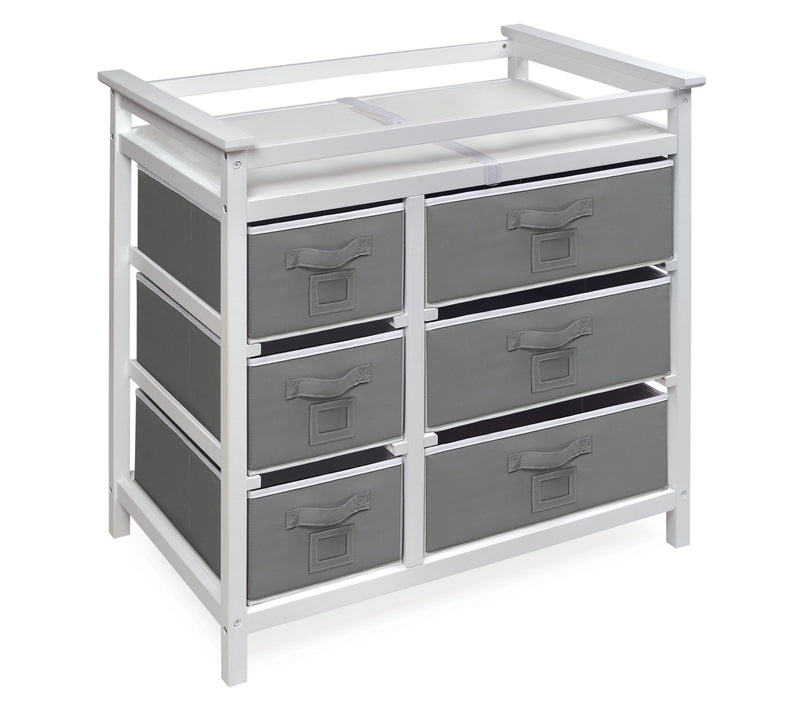 Badger Basket Modern Baby Changing Table with Six Baskets — View 5