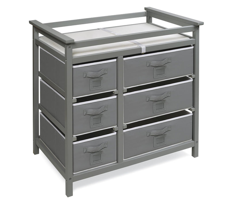 Badger Basket Modern Baby Changing Table with Six Baskets — View 13