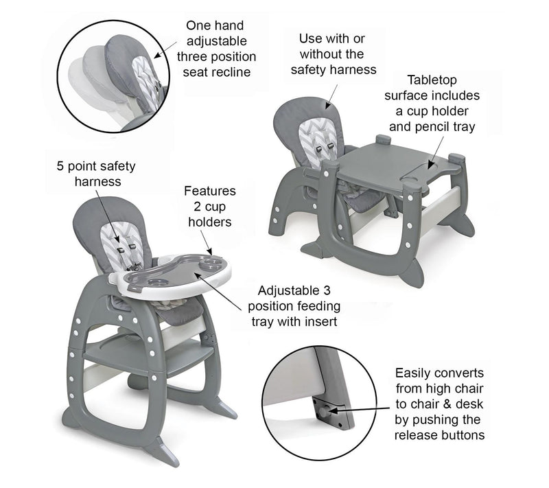 Badger Basket Envee II Baby High Chair & Playtable Conversion — View 7