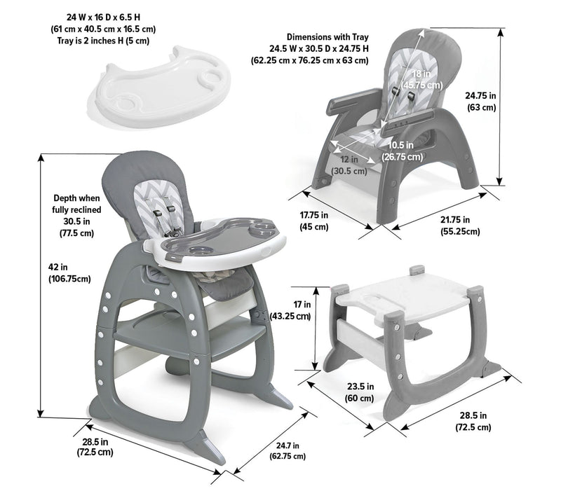 Badger Basket Envee II Baby High Chair & Playtable Conversion — View 8