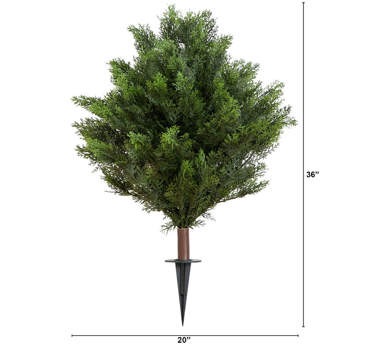 Nearly Natural 3' UV Resistant Cedar Bush Stake — View 2