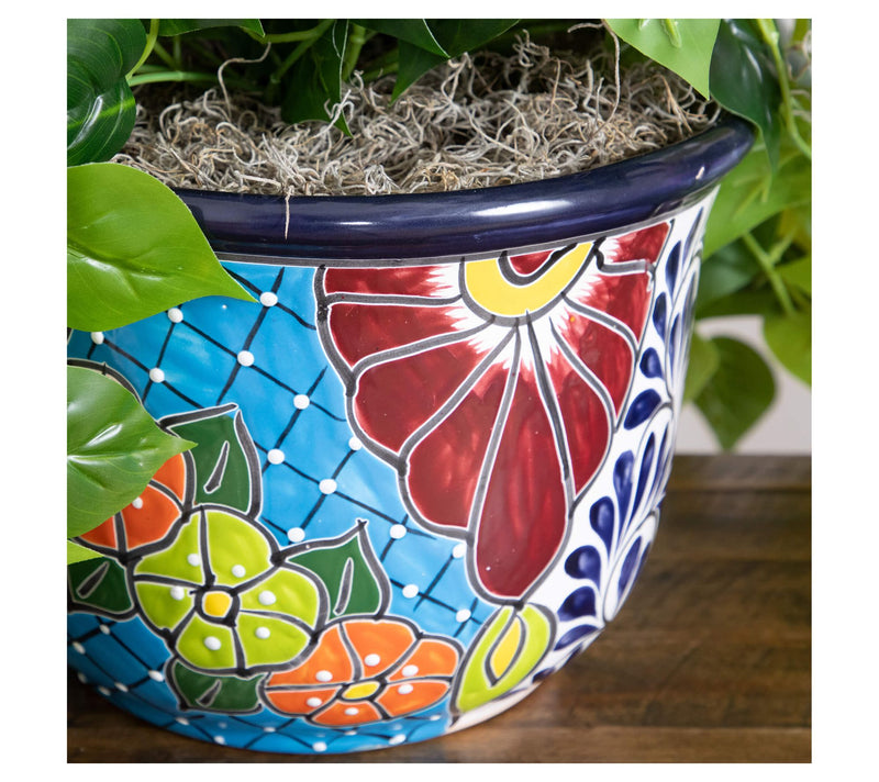 Nearly Natural 42" UV Resistant Philodendron in Talavera Pot — View 4