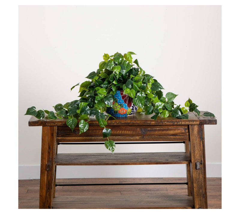 Nearly Natural 42" UV Resistant Philodendron in Talavera Pot — View 7