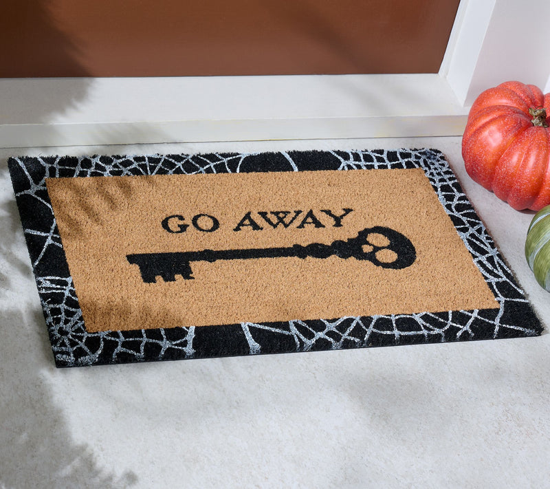 Martha Stewart 18" x 30" "Go Away" Halloween Coir Doormat — Main view