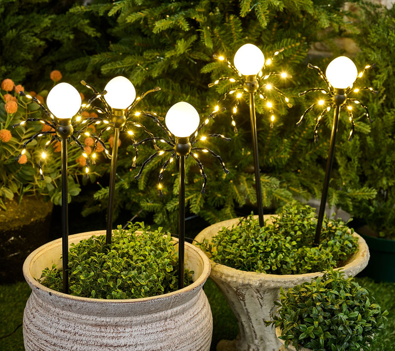 Martha Stewart S/5 Illuminated Indoor/Outdoor 20" Spider Stake Lights — Main view