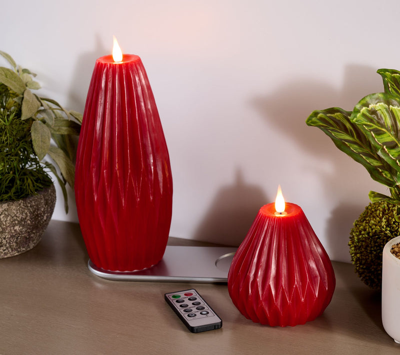 Home Bliss S/2 Figural Wax Rechargeable Flameless Candles — View 7