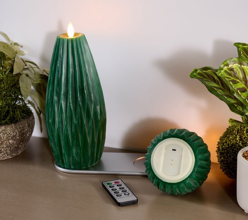 Home Bliss S/2 Figural Wax Rechargeable Flameless Candles — View 10