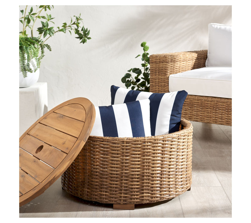 Anguilla Wicker Coffee Table by Valerie — View 2