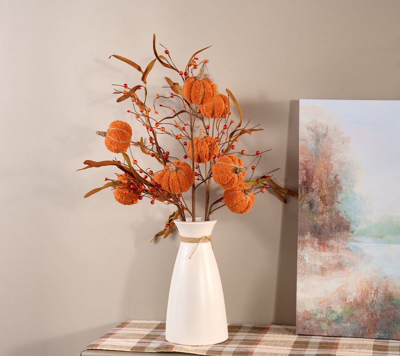 Set of 3 Chenille Pumpkin and Berry Sprays by Valerie — View 5