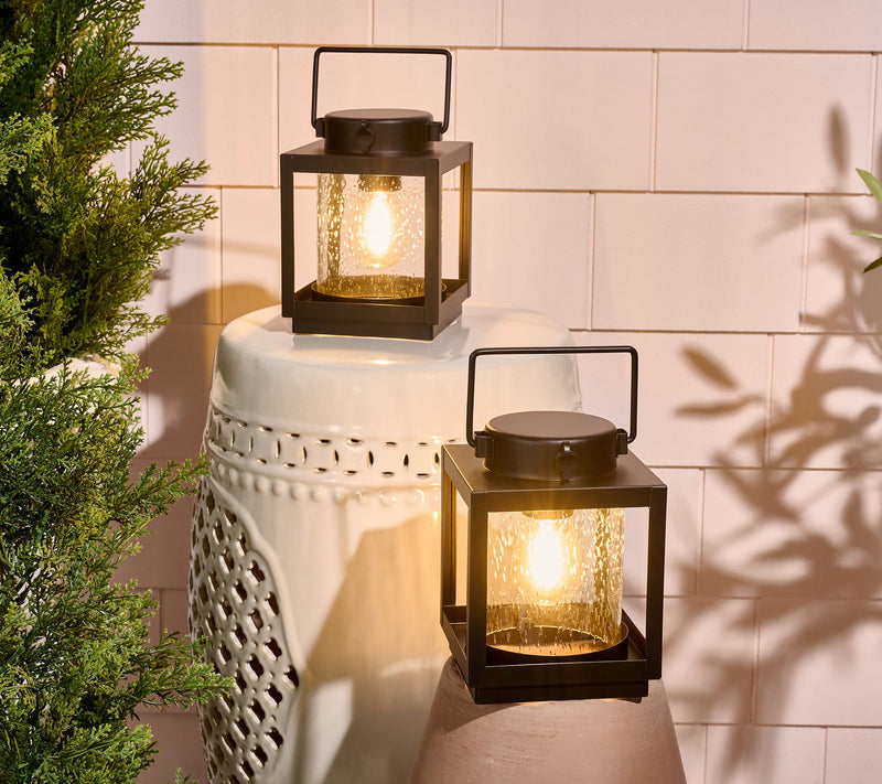 Home Reflections Set of (2) 6" Indoor/Outdoor Metal Lanterns — View 6