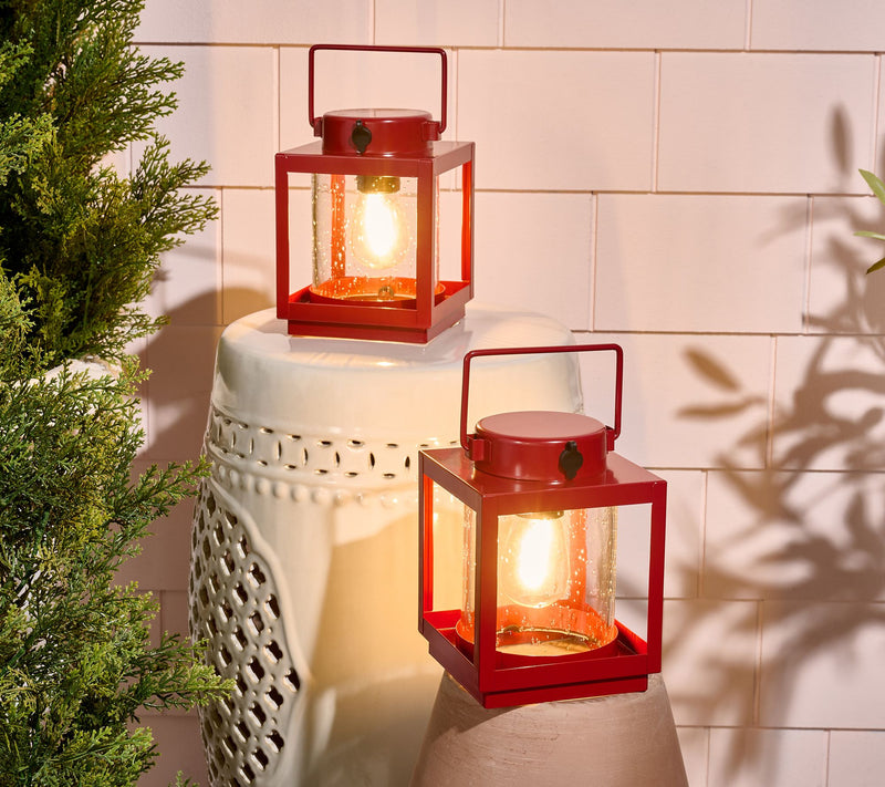 Home Reflections Set of (2) 6" Indoor/Outdoor Metal Lanterns — View 8