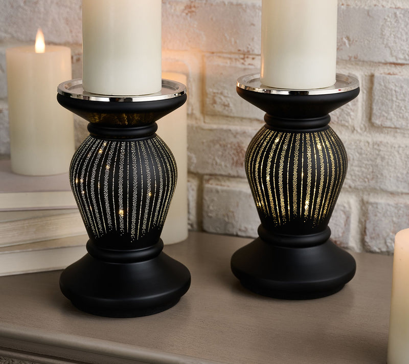 Set of 2 (8.5") Starry Night Pedestals by Valerie — View 9