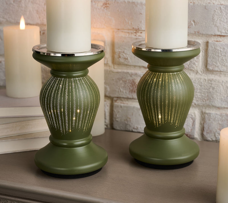 Set of 2 (8.5") Starry Night Pedestals by Valerie — View 10