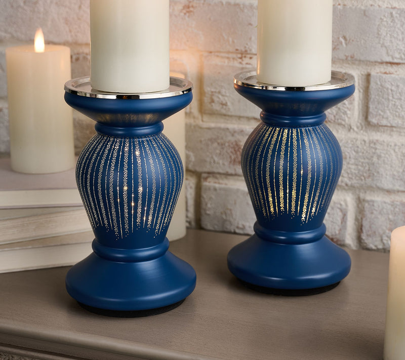 Set of 2 (8.5") Starry Night Pedestals by Valerie — View 11