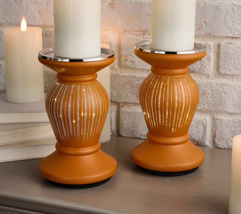 Set of 2 (8.5") Starry Night Pedestals by Valerie — View 12