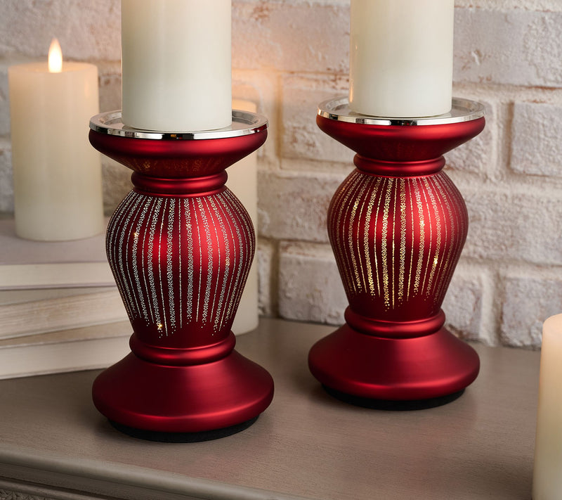 Set of 2 (8.5") Starry Night Pedestals by Valerie — View 13