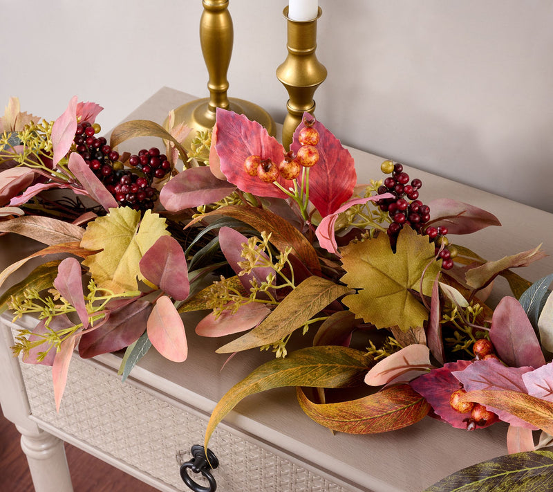 4' Harvest Leaf and Berry Garland by Valerie — Main view
