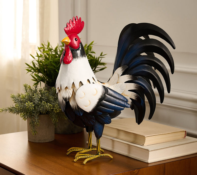 14" Metal Rooster Figure by Valerie — Main view