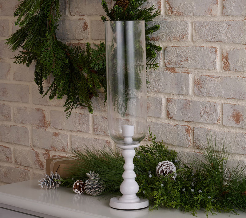 18" Glass and Metal Taper Candleholder by Valerie — View 2