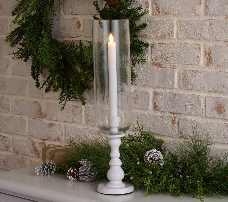 18" Glass and Metal Taper Candleholder by Valerie — View 8