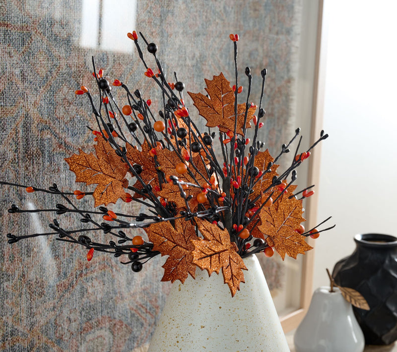 Set of 4 Pumpkin or Leaf Pip Berry Picks by Valerie — Main view