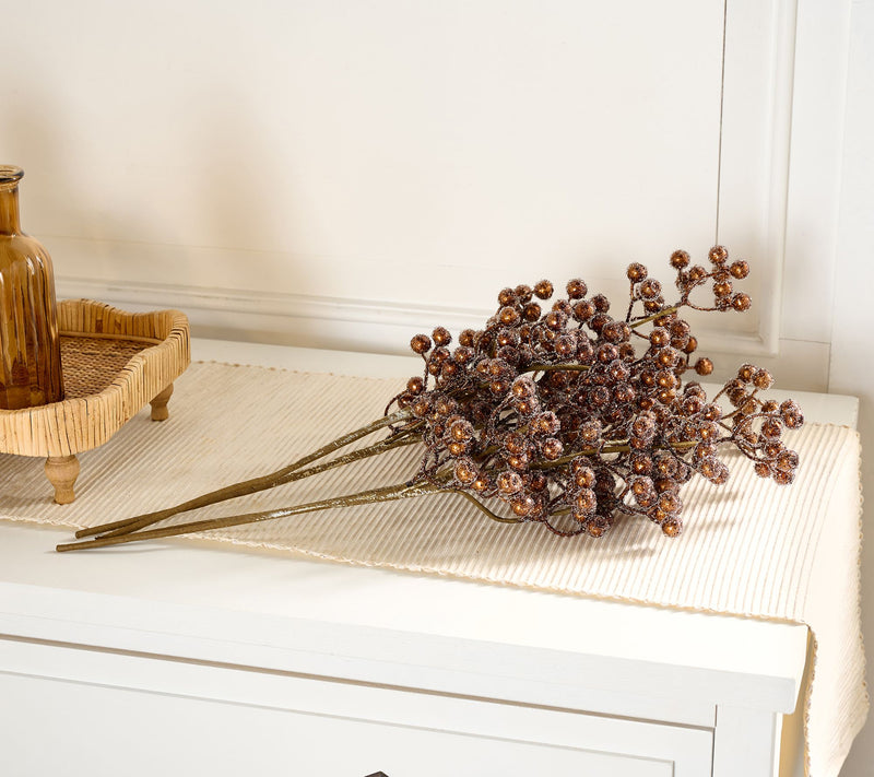Set of 4 Glittered Berry Picks by Valerie — View 2