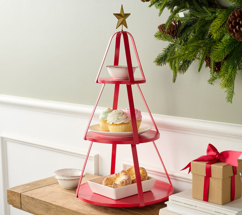 3-Tier Rotating Metal Tree with Star by Valerie — View 5