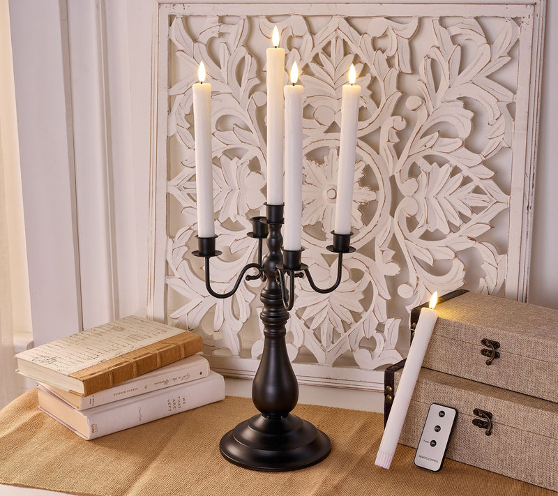 Hay & Harvest Vintage Inspired Candelabra with 5 Taper Candles — View 5